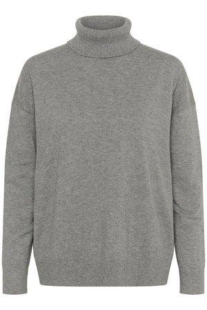GleaIW Kellsie Turtleneck Medium Grey Melange - 30110934