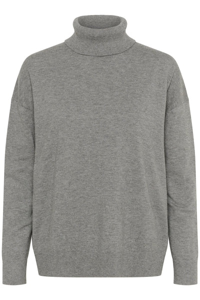GleaIW Kellsie Turtleneck Medium Grey Melange - 30110934 Thumbnail