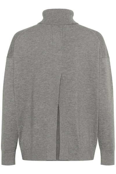 GleaIW Kellsie Turtleneck Medium Grey Melange - 30110934 Thumbnail