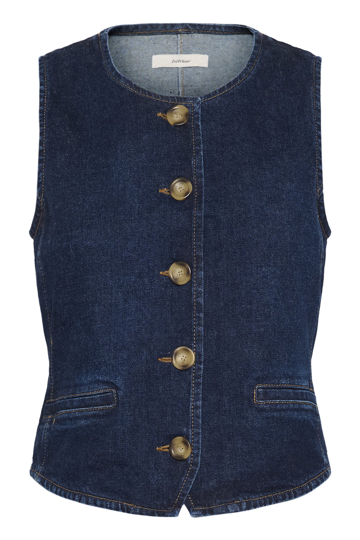 NanaIW Waistcoat Dark Wash Denim