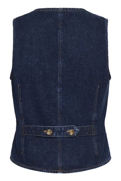 NanaIW Waistcoat Dark Wash Denim Thumbnail