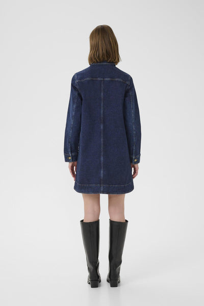 NanaIW Denim Dress Dark Wash Denim - 30110969 Thumbnail