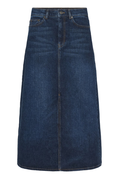 NanaIW Denim Skirt Dark Wash Denim - 30110972 Thumbnail