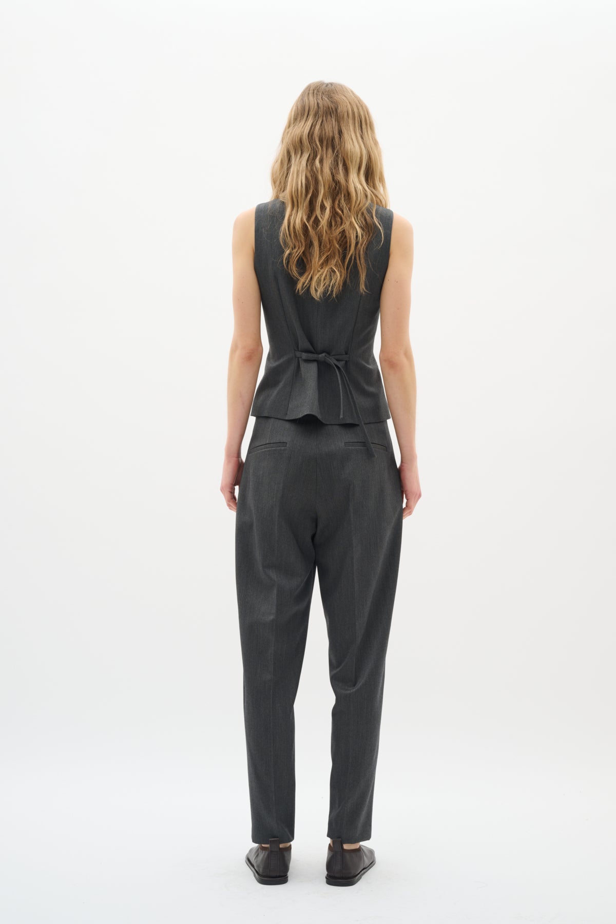 BrunildaIW Tapered Pant Dark grey melange - 30111004