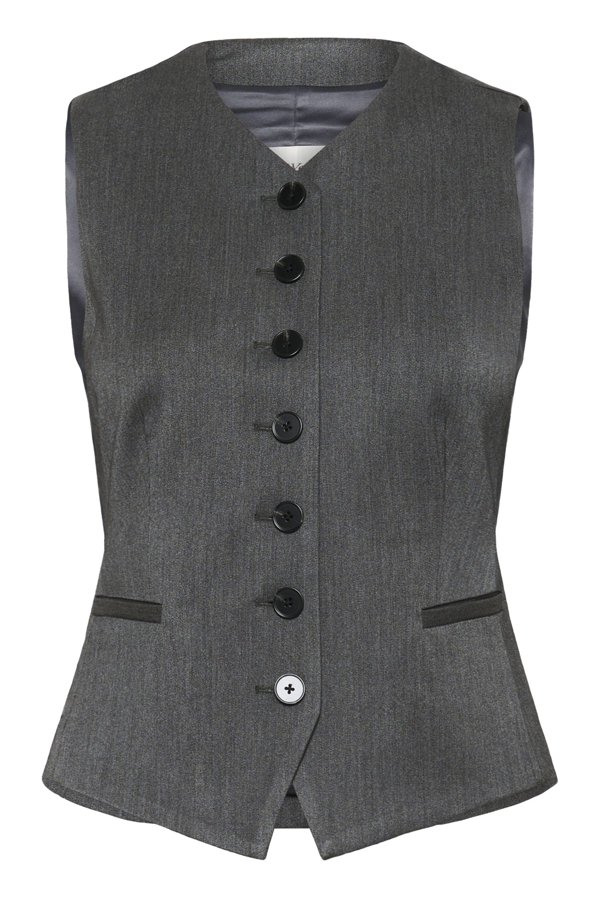 BrunildaIW Waistcoat Dark grey melange - 30111006