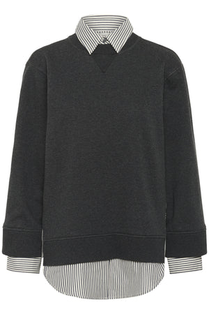 NataljaIW Sweatshirt Black Stripe - 30111015