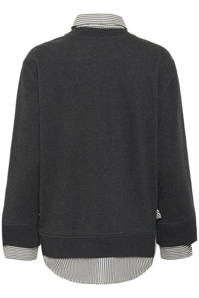 NataljaIW Sweatshirt Black Stripe - 30111015 Thumbnail