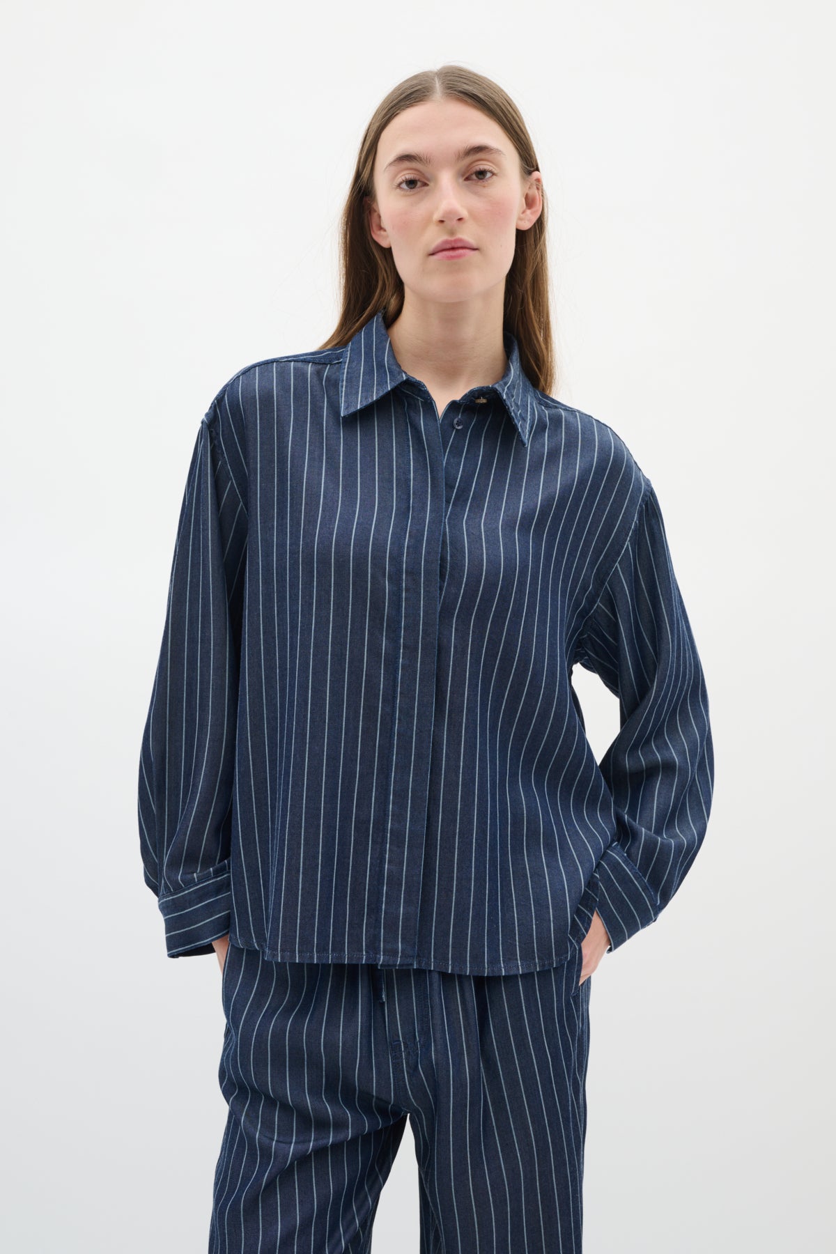 NadieIW Shirt Dark Blue Denim