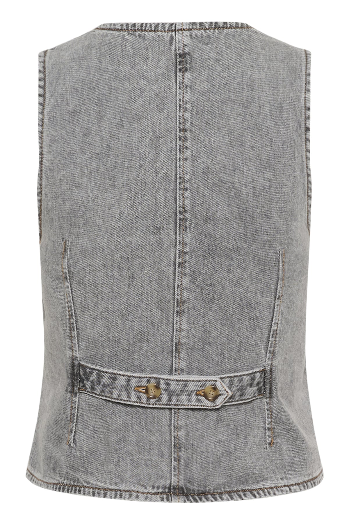 NanasIW Waistcoat Lgt.Grey Wash Denim - 30111073