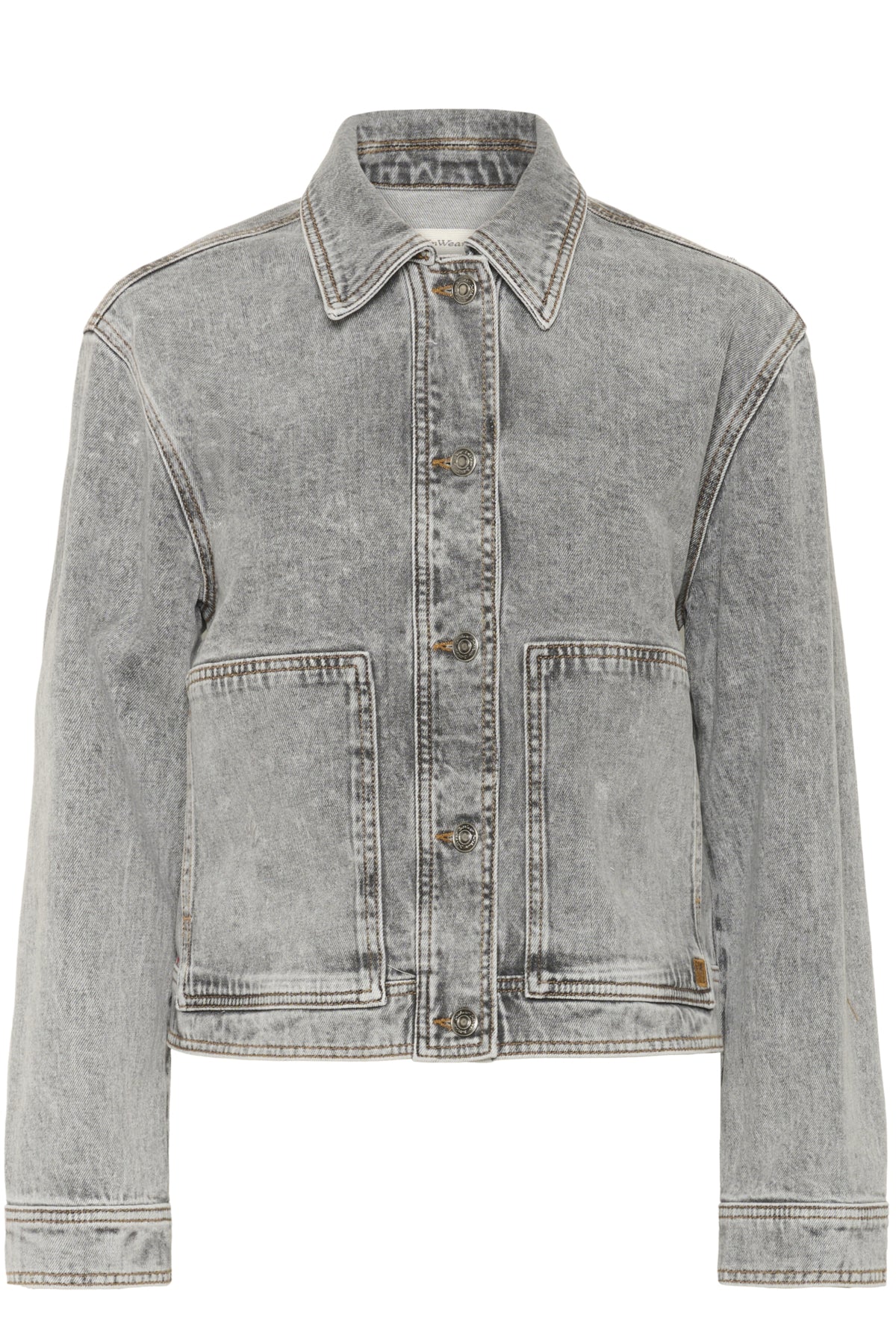 NanasIW Waistcoat Lgt.Grey Wash Denim - 30111073