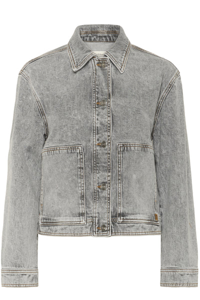 NanasIW Waistcoat Lgt.Grey Wash Denim - 30111073 Thumbnail