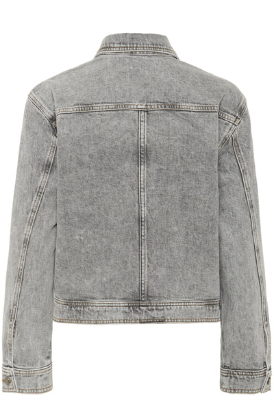 NanasIW Waistcoat Lgt.Grey Wash Denim - 30111073 Thumbnail
