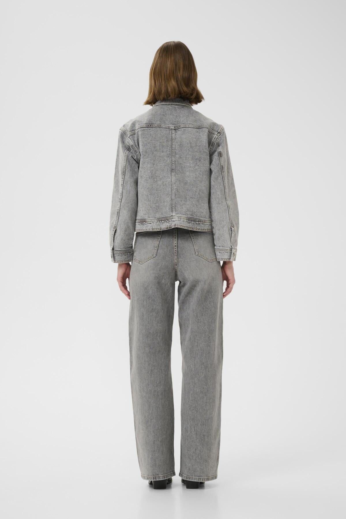 NanasIW Waistcoat Lgt.Grey Wash Denim - 30111073
