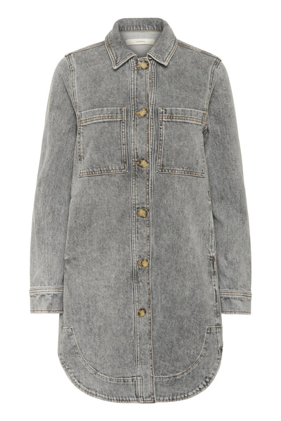 NanasIW Denim Dress Lgt.Grey Wash Denim - 30111075 Thumbnail
