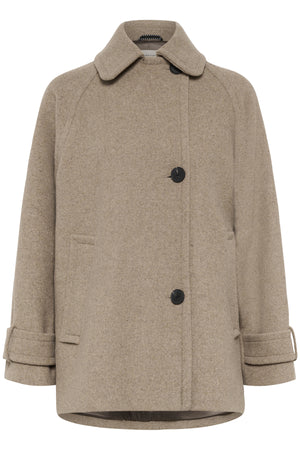 ThoraIW Minona Coat R Sandy Grey Melange - 30111082
