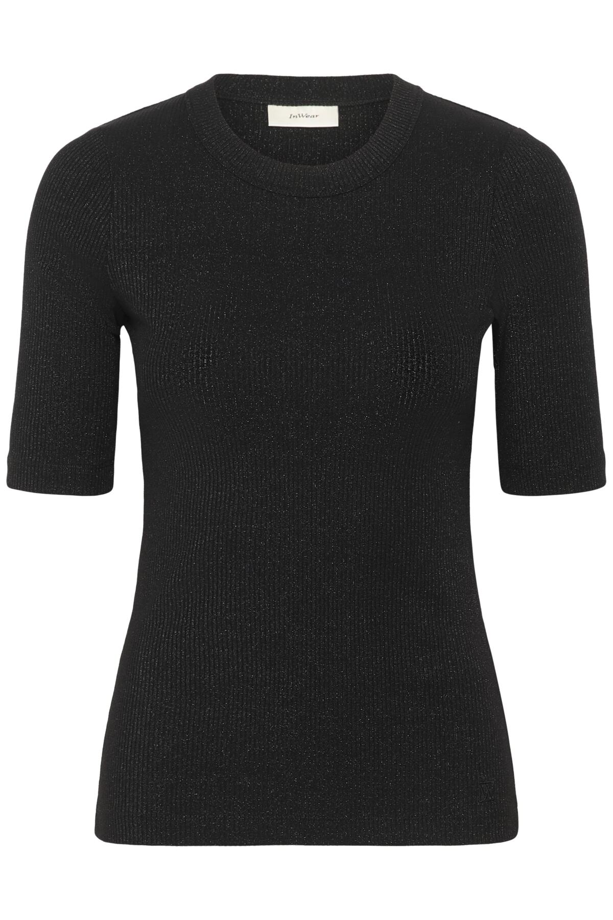 DagnaIW Lurex Tshirt Black Glitter - 30111091