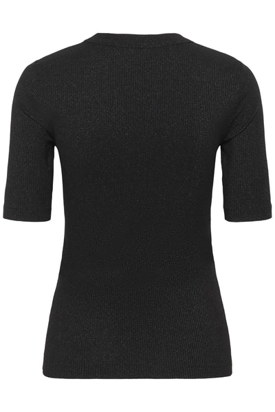 DagnaIW Lurex Tshirt Black Glitter - 30111091 Thumbnail