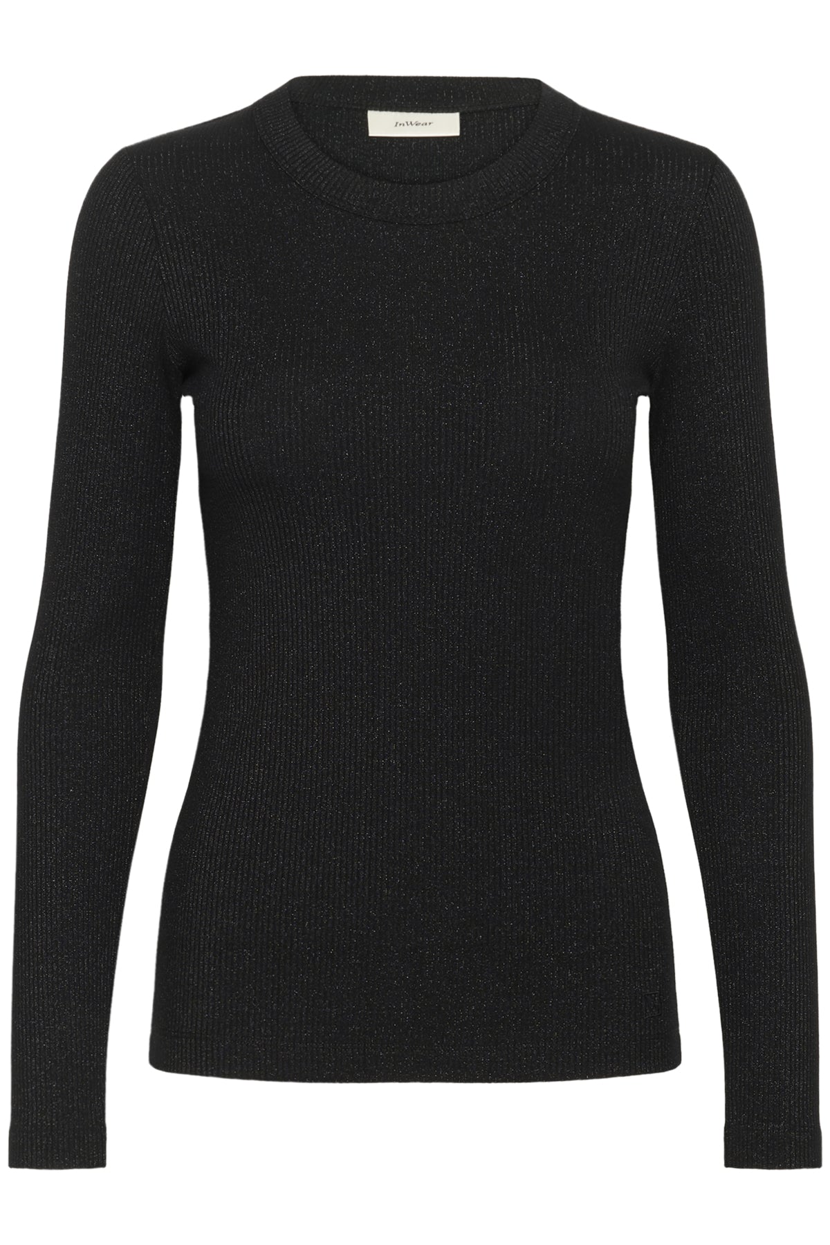 DagnaIW Lurex V Tshirt Black Glitter - 30111092