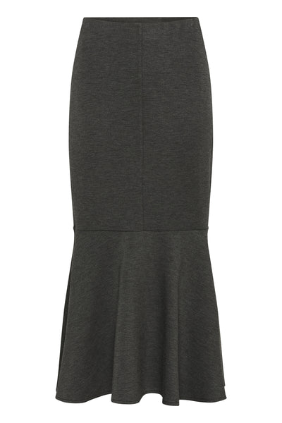GidaIW Melange Vincent Skirt Dark grey melange - 30111105 Thumbnail