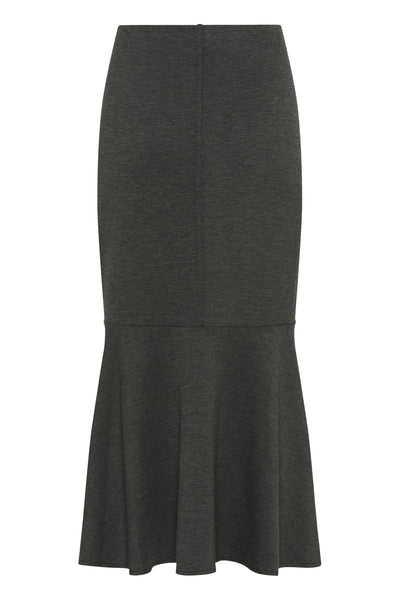 GidaIW Melange Vincent Skirt Dark grey melange - 30111105 Thumbnail