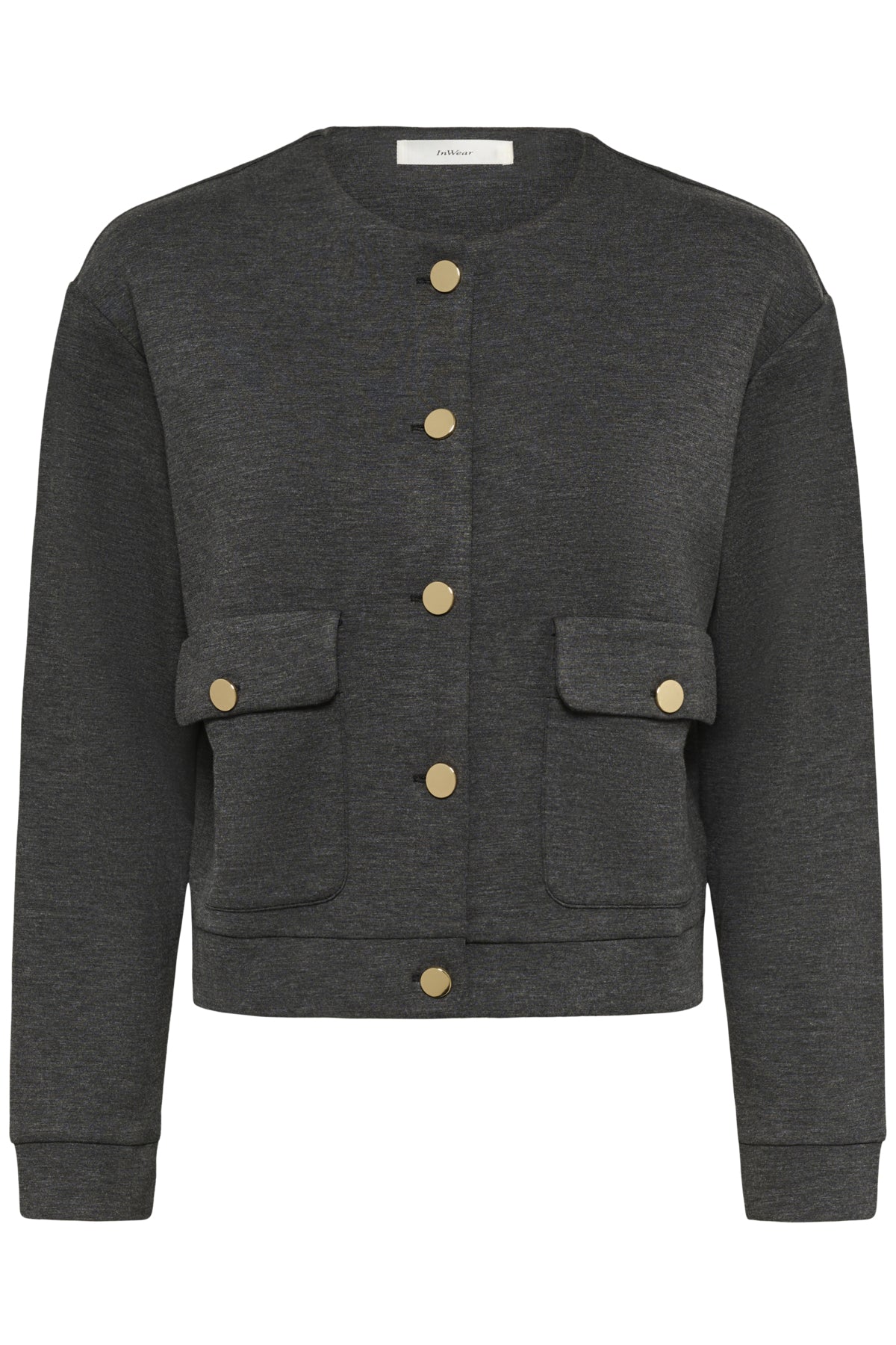 GidaIW Melange Vincent Jacket Dark grey melange - 30111106