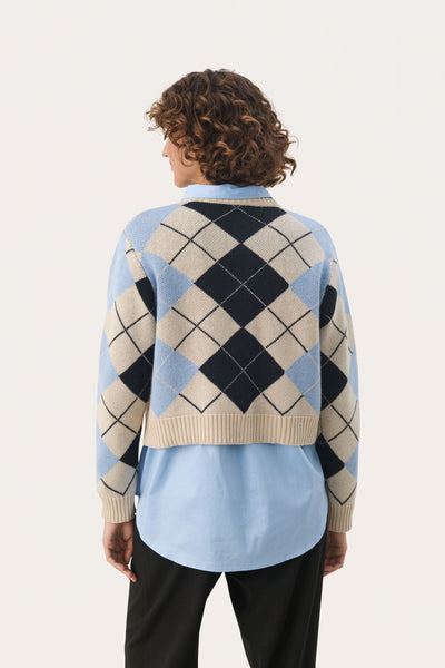 LylahPW CA French Oak Blue Check - 30309296 Thumbnail
