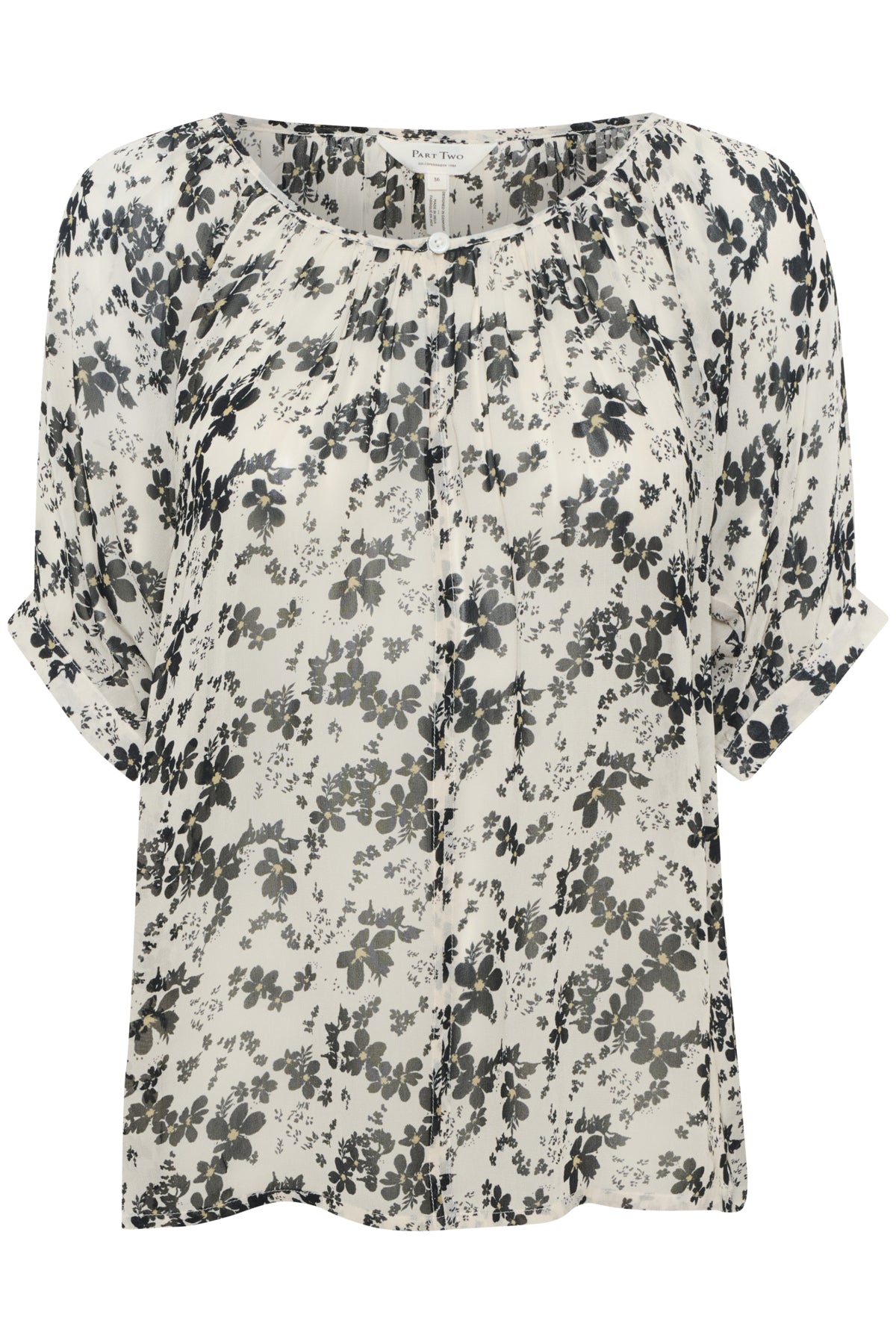 RosannaPW BL Black Contrast Flower Print - 30309620