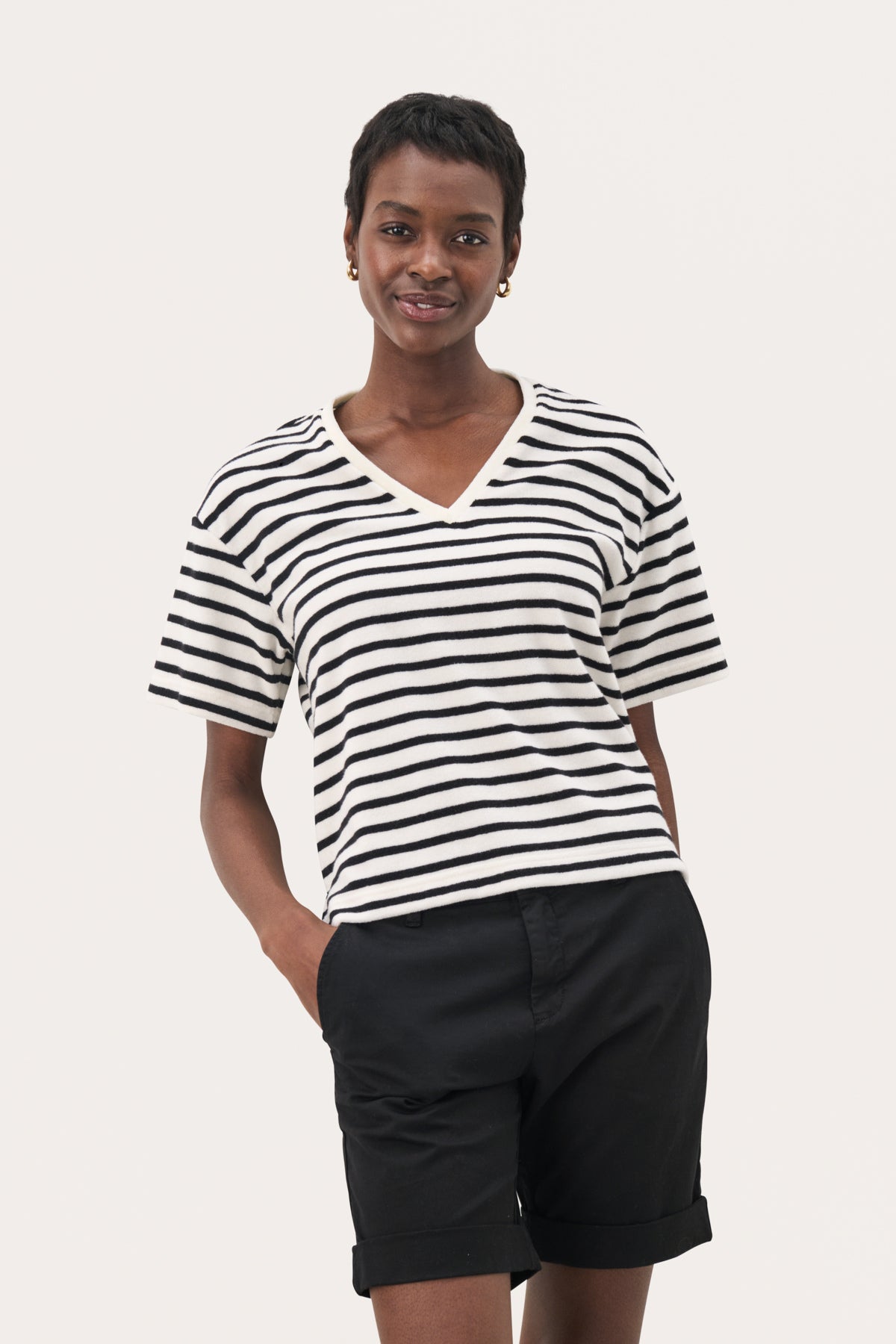 RyliePW TS Black and Eggnog Stripe - 30309677