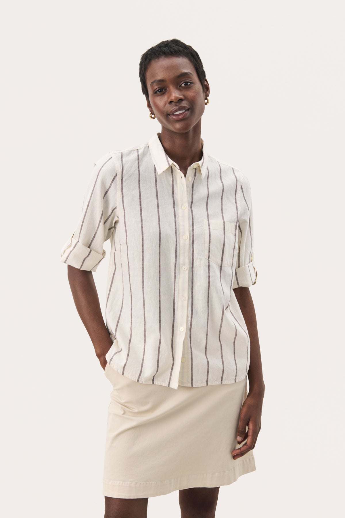 CindiePW SH Eggnog and Brown Stripe - 30309770