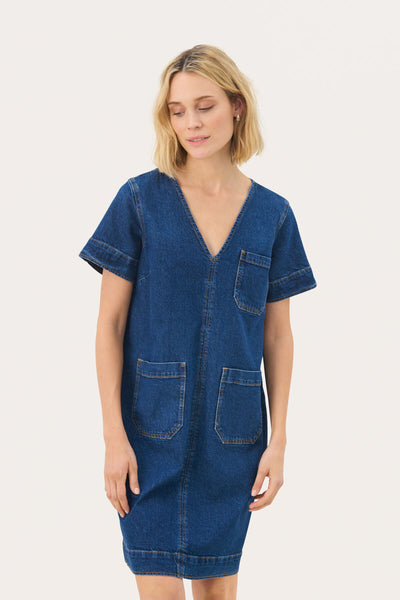 TaniaPW DR Medium Dark Blue Denim - 30309801 Thumbnail