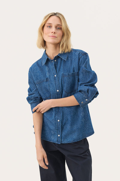 TeresaPW SH Denim Dot Print - 30309802 Thumbnail