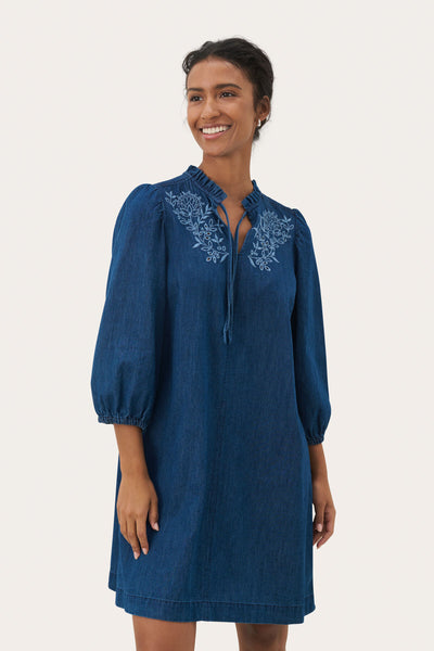 TashaPW DR Medium Blue Denim Embroidery - 30309803 Thumbnail