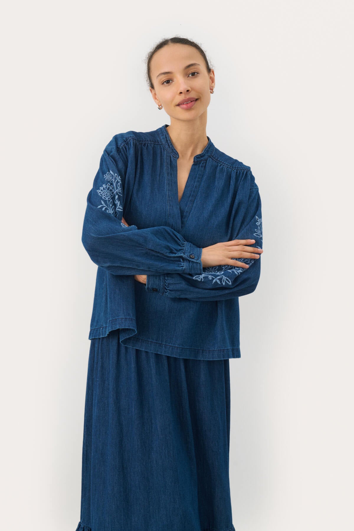 TerkaPW BL Medium Blue Denim Embroidery - 30309804