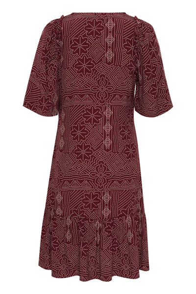 TippiPW DR Tawny Port Dot Print - 30309822 Thumbnail