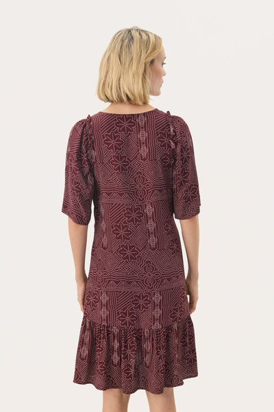 TippiPW DR Tawny Port Dot Print - 30309822 Thumbnail