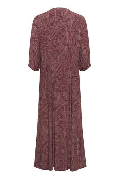 TittaPW DR Tawny Port Dot Print - 30309823 Thumbnail