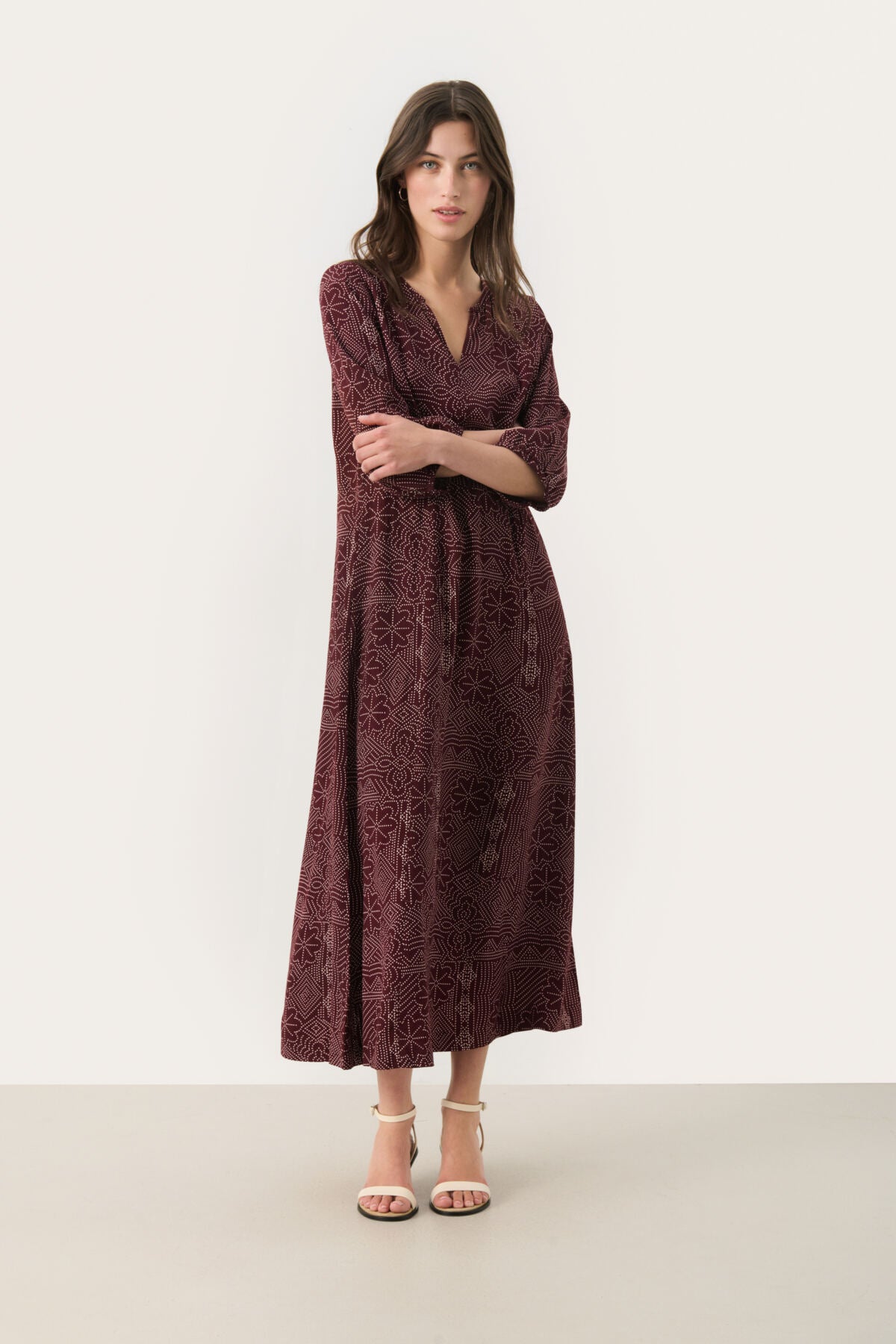 TittaPW DR Tawny Port Dot Print - 30309823