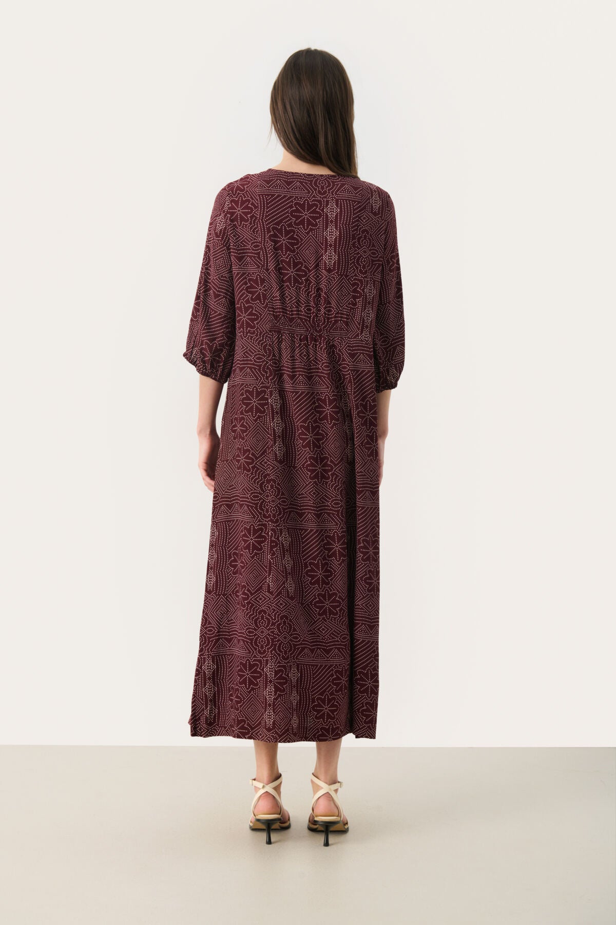 TittaPW DR Tawny Port Dot Print - 30309823