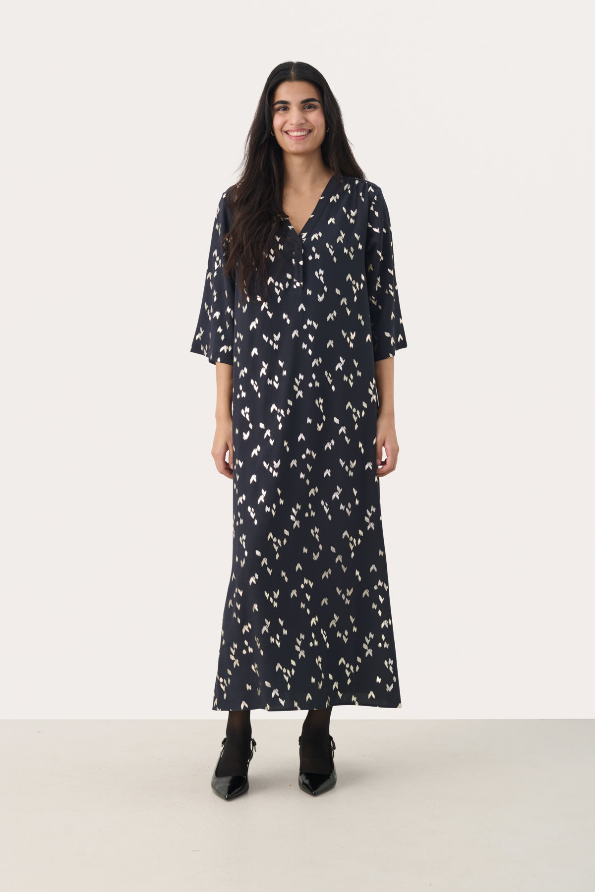 BeritPW DR Navy Foil Print - 30309906