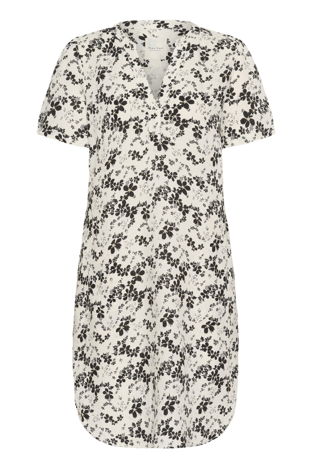 AminasePW DR Black Contrast Flower Print - 30309934