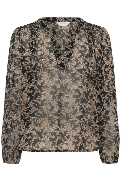 SandiPW BL Black Flower Bouquet Print - 30309960 Thumbnail