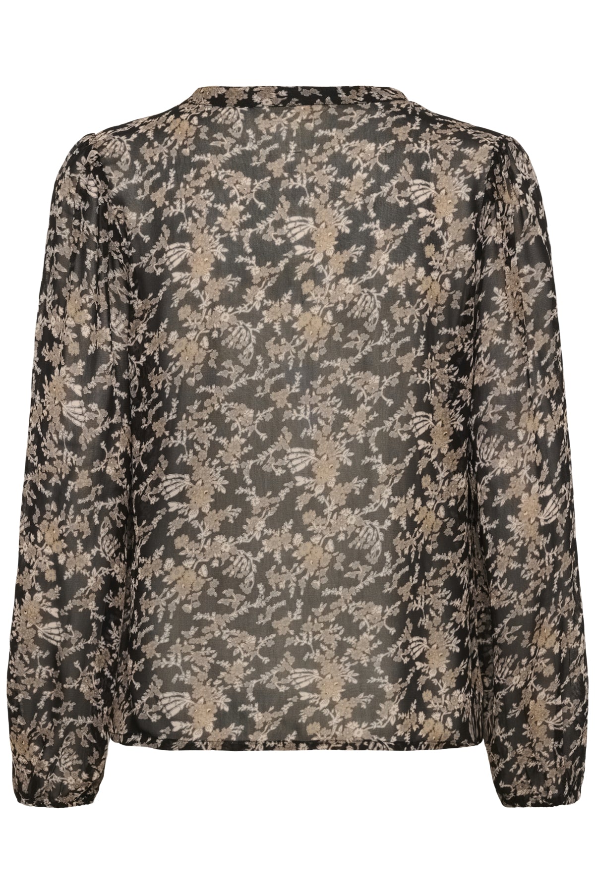 SandiPW BL Black Flower Bouquet Print - 30309960