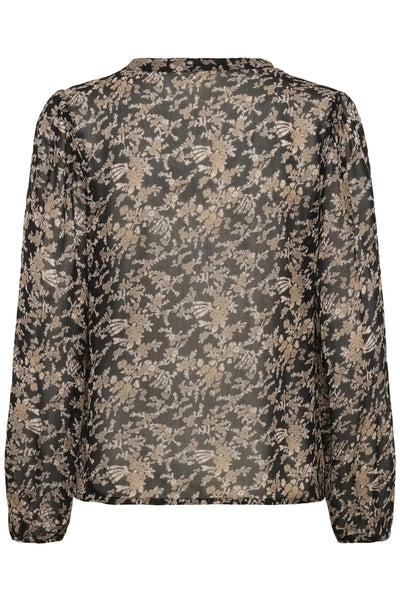 SandiPW BL Black Flower Bouquet Print - 30309960 Thumbnail