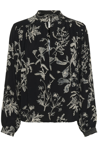 ShiromaPW BL Black Botanical Print - 30310006 Thumbnail