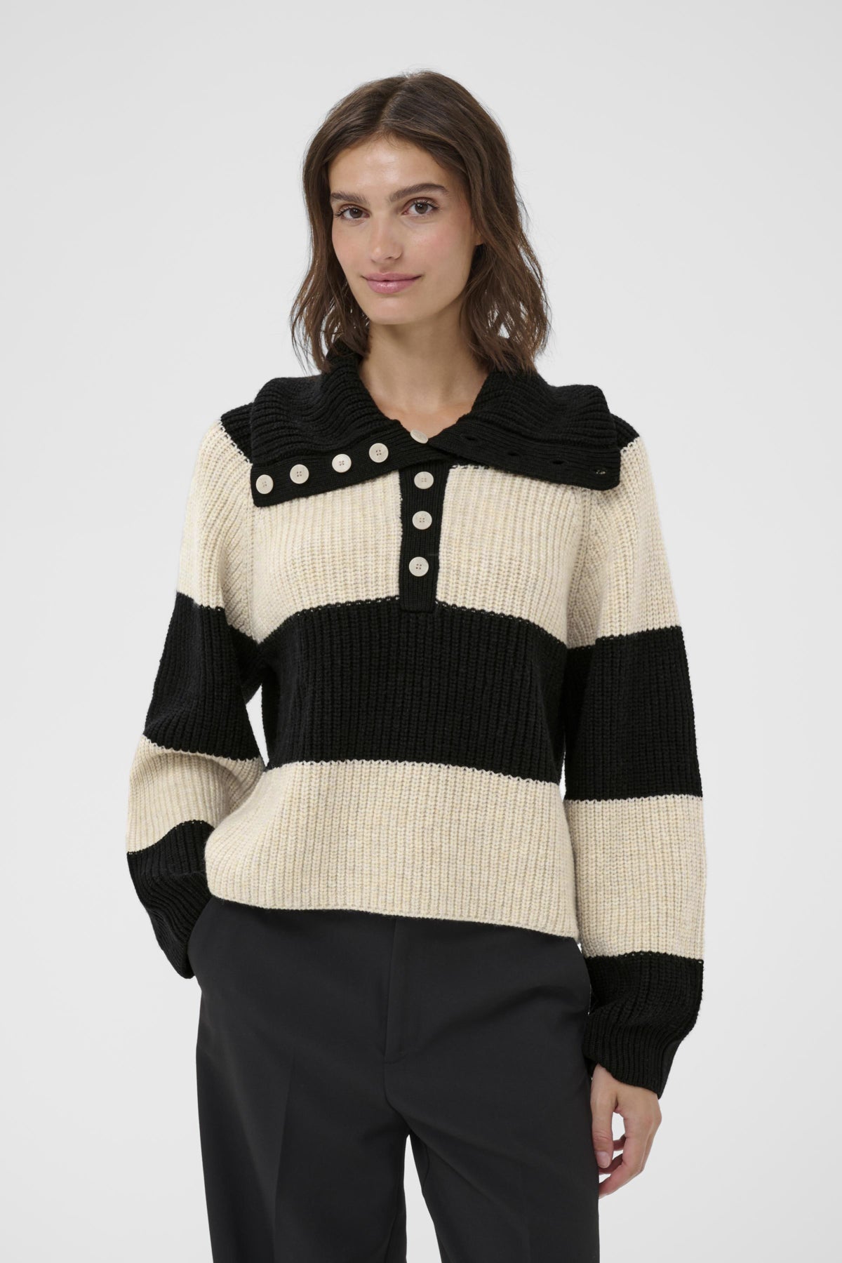 SimraPW PU French Oak/ Black Block Stripe - 30310027