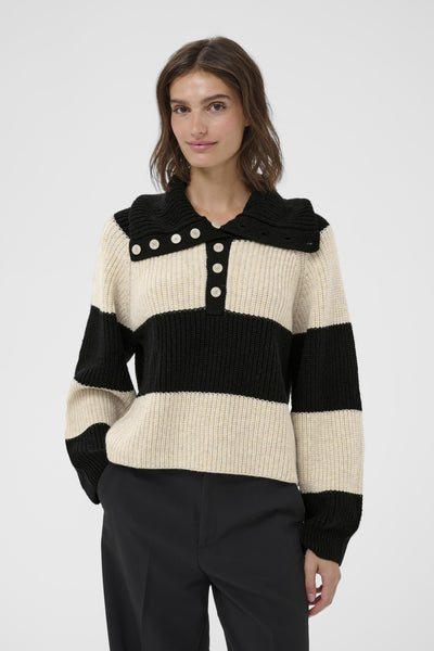 SimraPW PU French Oak/ Black Block Stripe - 30310027 Thumbnail
