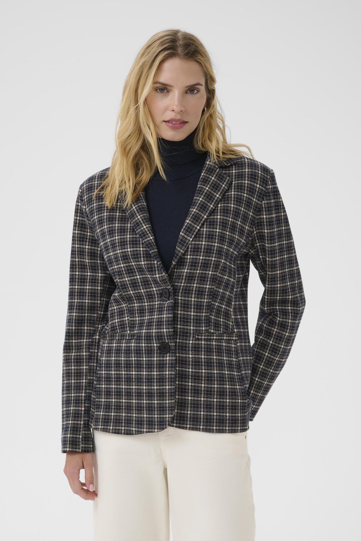 VinekePW BZ Dark Navy Check - 30310095