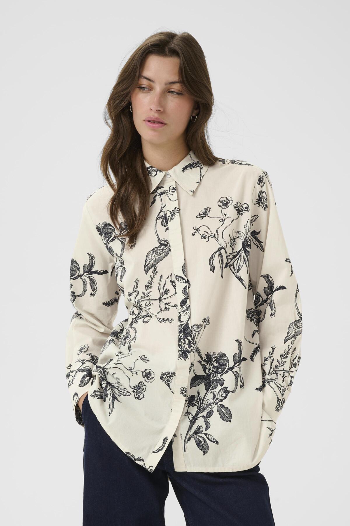 SvejaPW BL Dark Navy Botanical Print - 30310113
