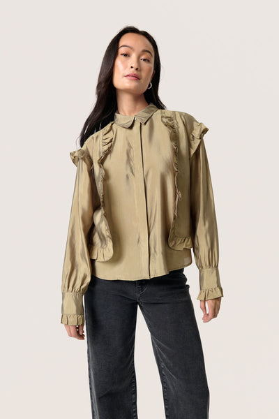 SLKarolina Shirt LS Covert Green - 30407948 Thumbnail