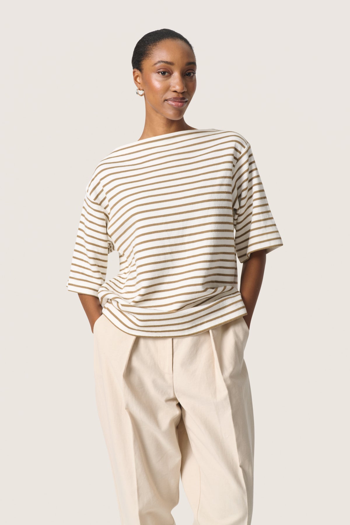 SLIngina Sweatshirt White and Elm Stripe - 30408068